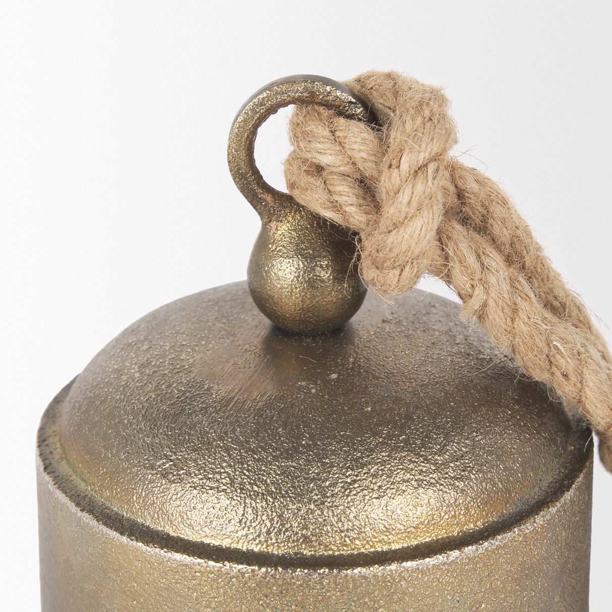 Quincy Medium Gold Metal Decorative Bell Object by Mercana at Eve Furniture