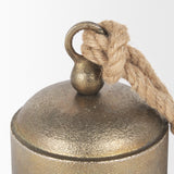 Quincy Medium Gold Metal Decorative Bell Object by Mercana at Eve Furniture