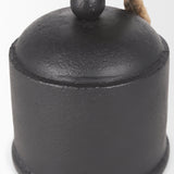 Quincy Medium Matte Black Metal Decorative Bell Object by Mercana at Eve Furniture