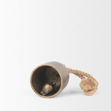 Quincy Small Gold Metal Decorative Bell Object by Mercana at Eve Furniture