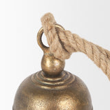Quincy Small Gold Metal Decorative Bell Object by Mercana at Eve Furniture