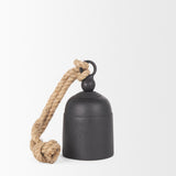 Quincy Small Matte Black Metal Decorative Bell Object by Mercana at Eve Furniture