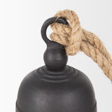 Quincy Small Matte Black Metal Decorative Bell Object by Mercana at Eve Furniture