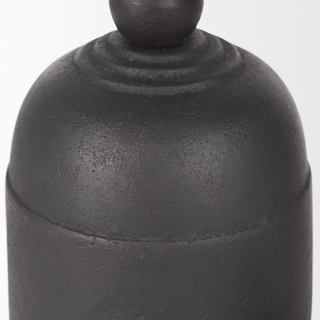 Quincy Small Matte Black Metal Decorative Bell Object by Mercana at Eve Furniture