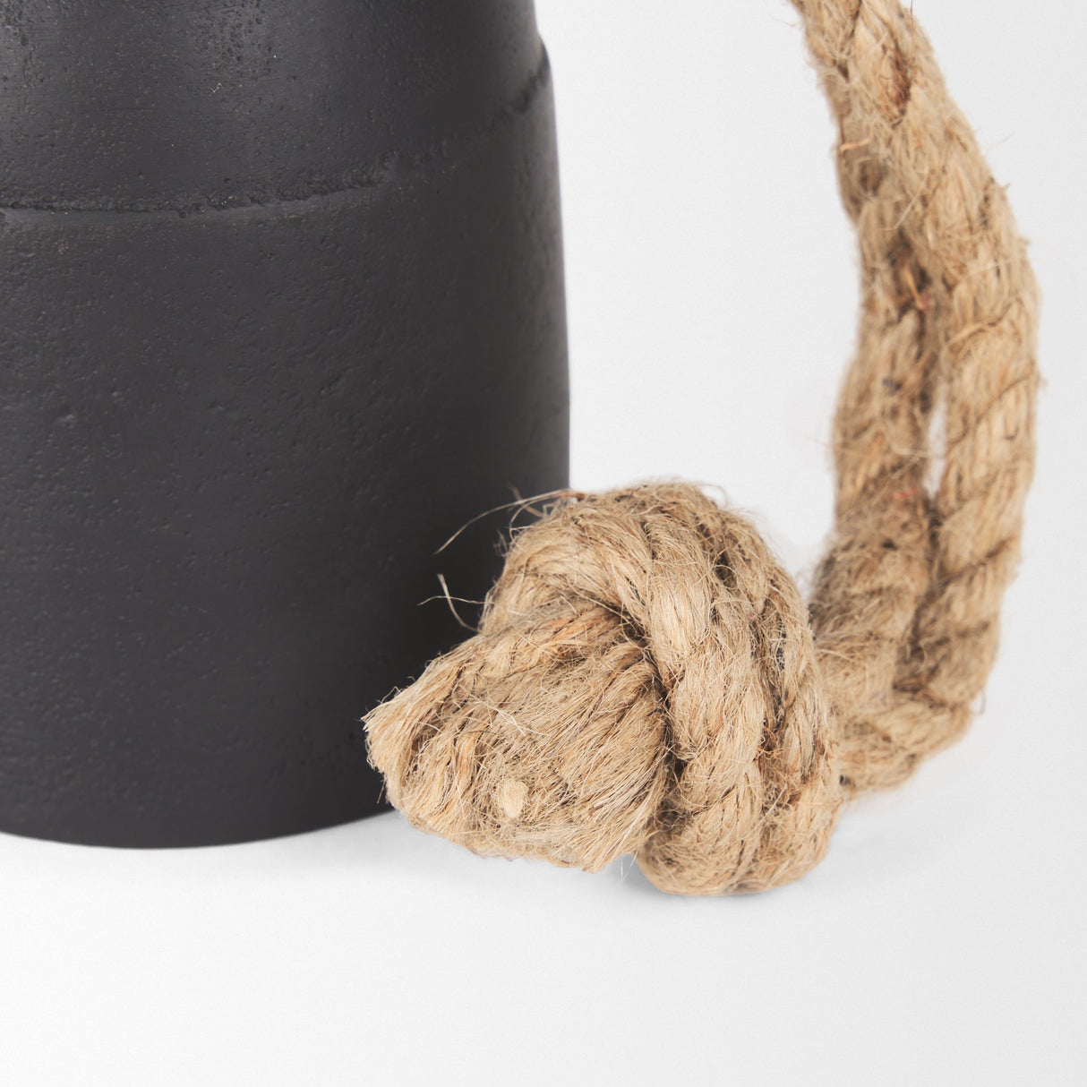 Quincy Small Matte Black Metal Decorative Bell Object by Mercana at Eve Furniture