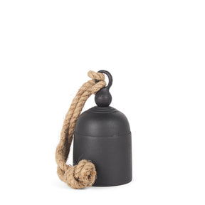 Quincy Small Matte Black Metal Decorative Bell Object by Mercana at Eve Furniture