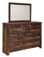 Quinden Dark Brown Bedroom Mirror (Mirror Only) by Ashley at Eve Furniture