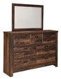 Quinden Dark Brown Bedroom Mirror (Mirror Only) by Ashley at Eve Furniture
