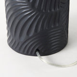 Quinn 18.0L x 18.0W x 28.8H Navy Base W/Beige Fabric Shade Table Lamp by Mercana at Eve Furniture