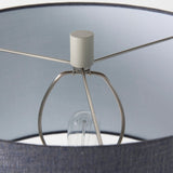 Quinn 19.0L x 19.0W x 24.6H Beige Base W/Navy Fabric Shade Table Lamp by Mercana at Eve Furniture