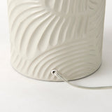 Quinn 19.0L x 19.0W x 24.6H Beige Base W/Navy Fabric Shade Table Lamp by Mercana at Eve Furniture