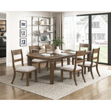 Quinn Light Brown Extendable Dining Set by Homelegance at Eve Furniture
