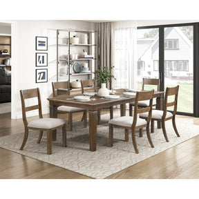 Quinn Light Brown Extendable Dining Set by Homelegance at Eve Furniture