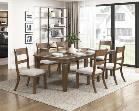 Quinn Light Brown Extendable Dining Table by Homelegance at Eve Furniture