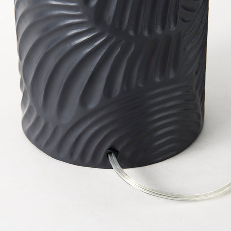 Quinn Navy Base W/Beige Fabric Shade Table Lamp by Mercana at Eve Furniture
