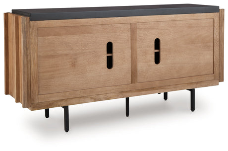 Quintavious Brown/Charcoal Accent Cabinet by Ashley at Eve Furniture