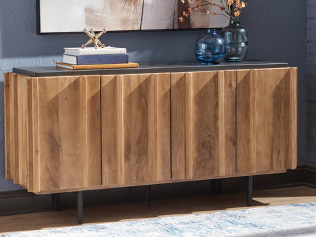 Quintavious Brown/Charcoal Accent Cabinet by Ashley at Eve Furniture