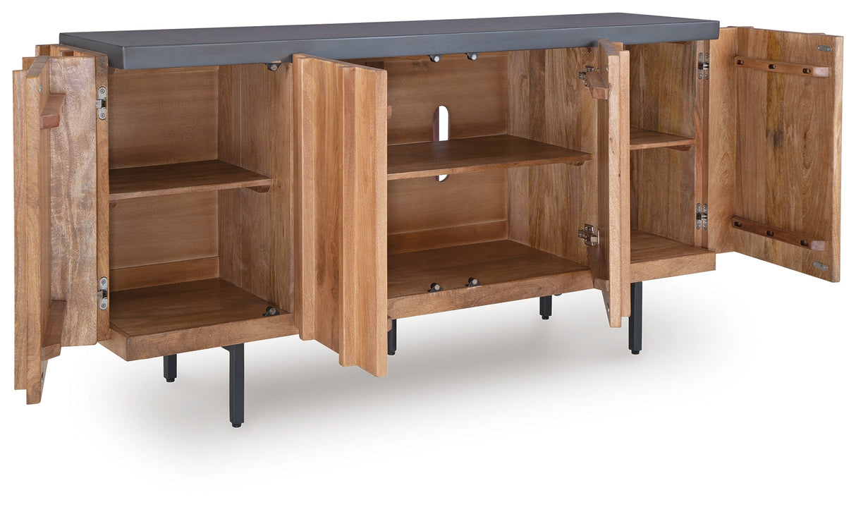 Quintavious Brown/Charcoal Accent Cabinet by ASHLEY FURNITURE at Eve Furniture