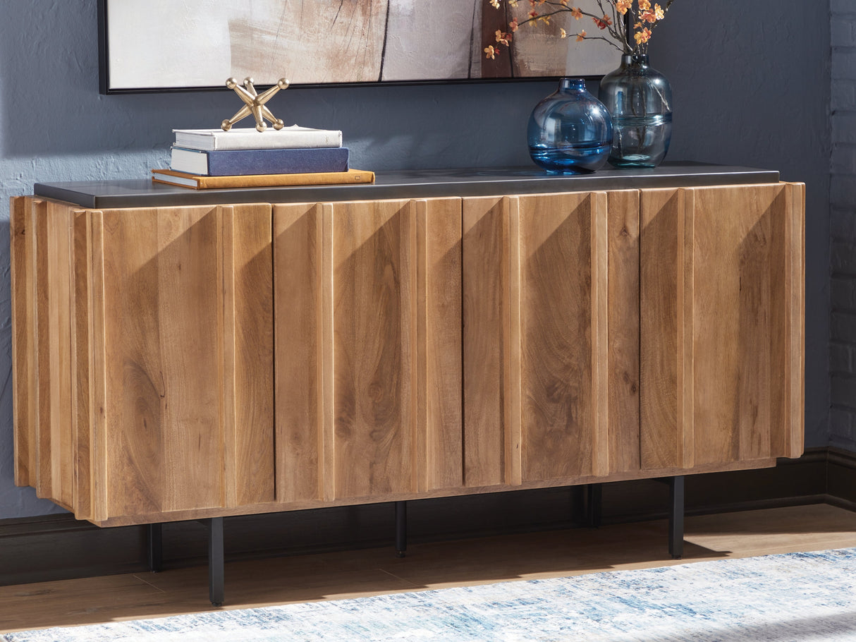 Quintavious Brown/Charcoal Accent Cabinet by ASHLEY FURNITURE at Eve Furniture