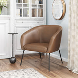 Quinten Vintage Brown Accent Chair by Zuomod at Eve Furniture