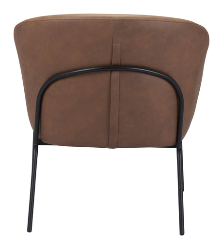 Quinten Vintage Brown Accent Chair by Zuomod at Eve Furniture
