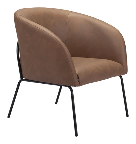 Quinten Vintage Brown Accent Chair by Zuomod at Eve Furniture