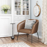 Quinten Vintage Brown Accent Chair by Zuomod at Eve Furniture