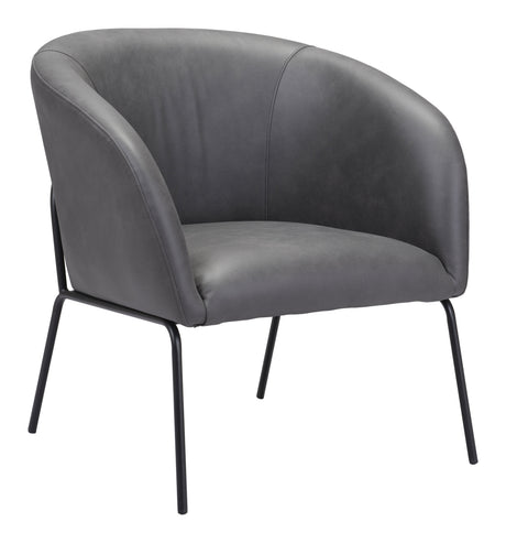 Quinten Vintage Gray Accent Chair by Zuomod at Eve Furniture