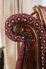 Quirino Burgundy/Dark Brown Sofa & Loveseat by Furniture of America at Eve Furniture