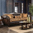Quirino Tan/Dark Brown Sofa by Furniture of America at Eve Furniture
