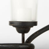 Quito Black Metal Chain-Link Five Candle Table Candle Holder by Mercana at Eve Furniture