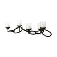 Quito Black Metal Chain-Link Five Candle Table Candle Holder by Mercana at Eve Furniture