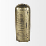Quonset Extra Tall Brass Finished Aluminum Metal Pillar Object by Mercana at Eve Furniture