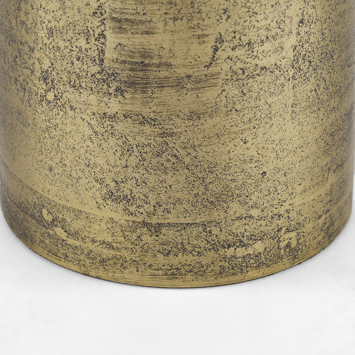 Quonset Extra Tall Brass Finished Aluminum Metal Pillar Object by Mercana at Eve Furniture