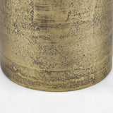 Quonset Extra Tall Brass Finished Aluminum Metal Pillar Object by Mercana at Eve Furniture