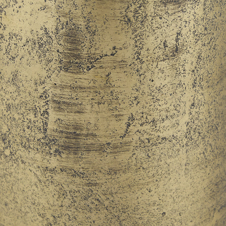 Quonset Extra Tall Brass Finished Aluminum Metal Pillar Object by Mercana at Eve Furniture