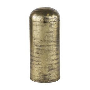 Quonset Extra Tall Brass Finished Aluminum Metal Pillar Object by Mercana at Eve Furniture