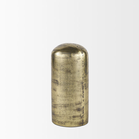 Quonset Tall Brass Finished Aluminum Metal Ornament by Mercana at Eve Furniture