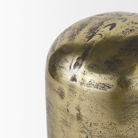 Quonset Tall Brass Finished Aluminum Metal Ornament by Mercana at Eve Furniture