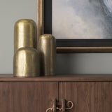 Quonset Tall Brass Finished Aluminum Metal Ornament by Mercana at Eve Furniture