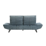 Quonsett Blue Sofa with Power Adjustable Seat by Homelegance at Eve Furniture