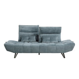 Quonsett Blue Sofa with Power Adjustable Seat by Homelegance at Eve Furniture
