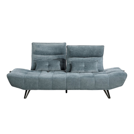 Quonsett Blue Sofa with Power Adjustable Seat by Homelegance at Eve Furniture