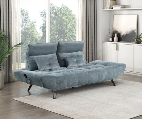 Quonsett Blue Sofa with Power Adjustable Seat by Homelegance at Eve Furniture