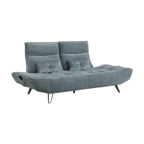 Quonsett Blue Sofa with Power Adjustable Seat by Homelegance at Eve Furniture