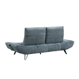 Quonsett Blue Sofa with Power Adjustable Seat by Homelegance at Eve Furniture