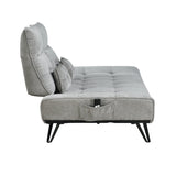 Quonsett Gray Sofa with Power Adjustable Seat by Homelegance at Eve Furniture