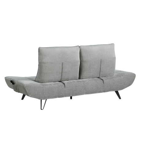 Quonsett Gray Sofa with Power Adjustable Seat by Homelegance at Eve Furniture