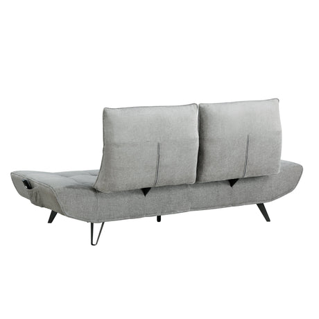 Quonsett Gray Sofa with Power Adjustable Seat by Homelegance at Eve Furniture