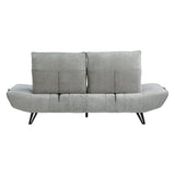 Quonsett Gray Sofa with Power Adjustable Seat by Homelegance at Eve Furniture